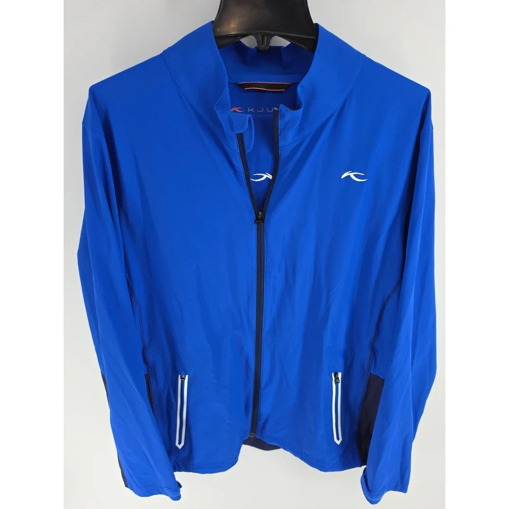 KJUS Domus CL Jacket Mens 2XL Blue Full Zip Golf Outdoor Windbreaker MG15-611